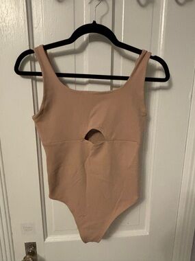 Abercrombie & Fitch Nude/Tan Cutout Bodysuit